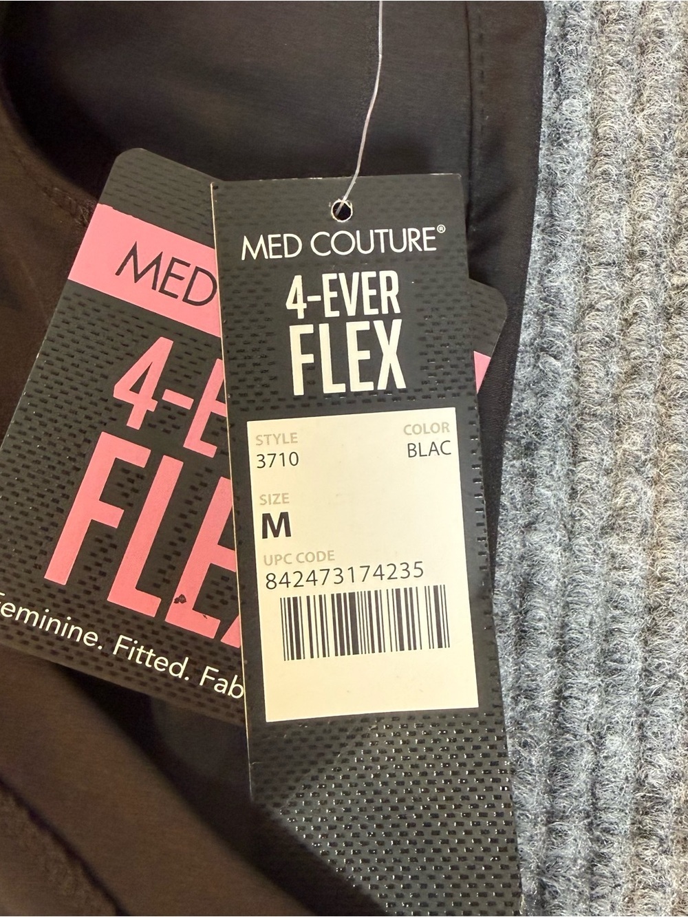 Med Couture Women’s 4 Ever Flex Stretch Cargo Pocket Scrub Pants Black Size M - Picture 4 of 7